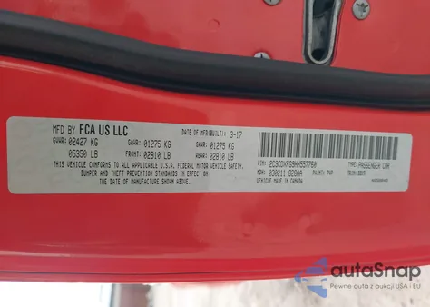 2017 Dodge Charger Se Awd from USA, damaged, VIN 2C3CDXFG9HH557760